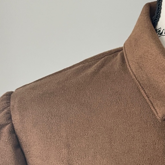 Steve Madden Preppy Old Money Brown B Faux  suede Top - Picture 7 of 13